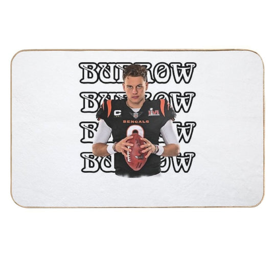 Natural Soccer League Overcome Yourself Joe Burrow Vintage  Eco-Friendly Bath Mat