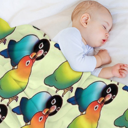 LOVEBIRDS T-SHIRTS Machine-washable Throw Blanket