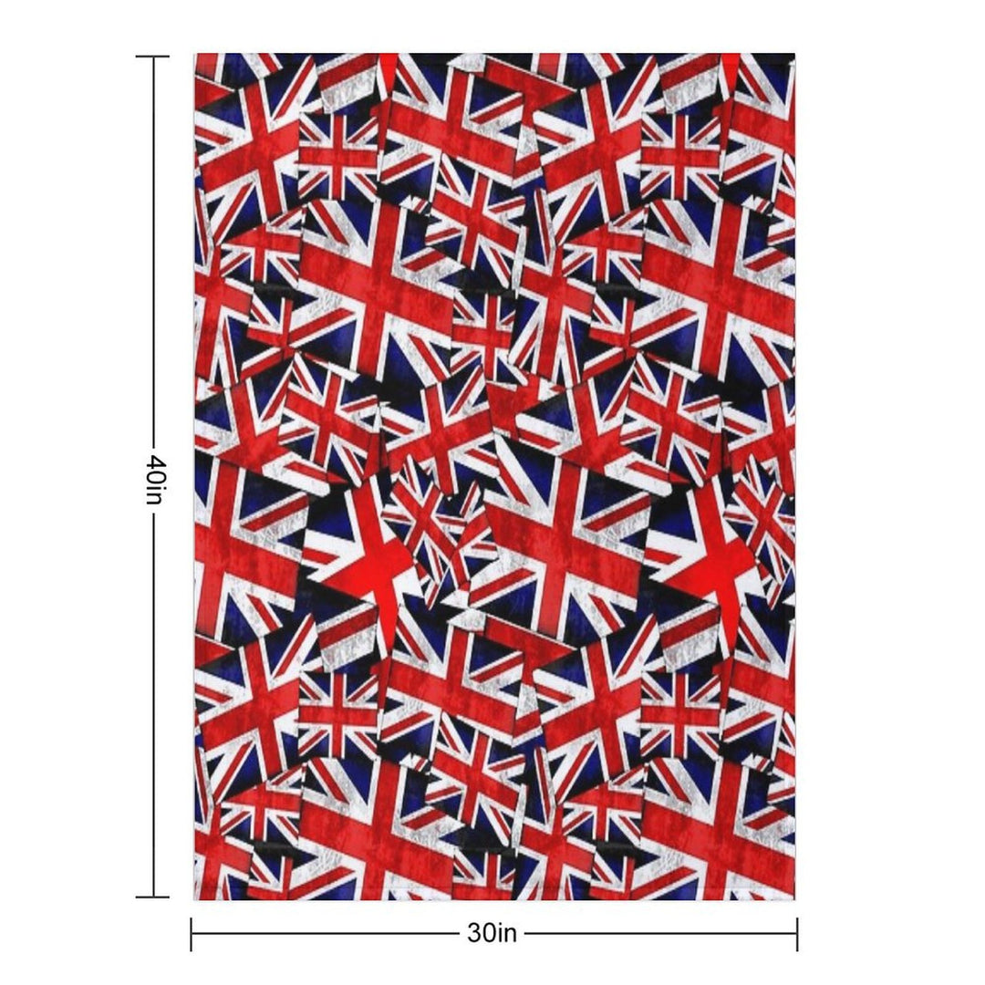Union Jack British England UK Flag Plush Throw Blanket