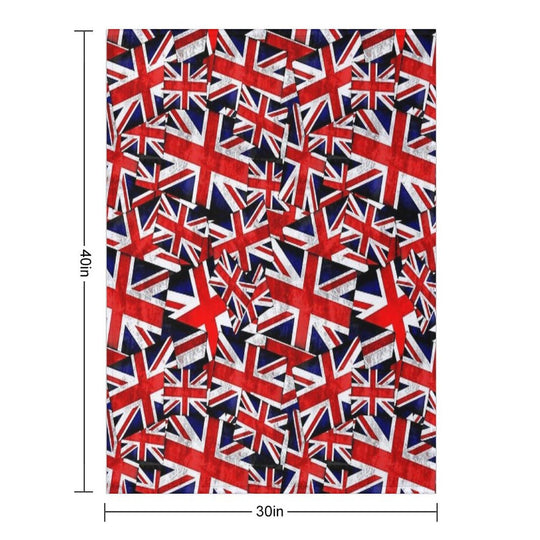 Union Jack British England UK Flag Plush Throw Blanket