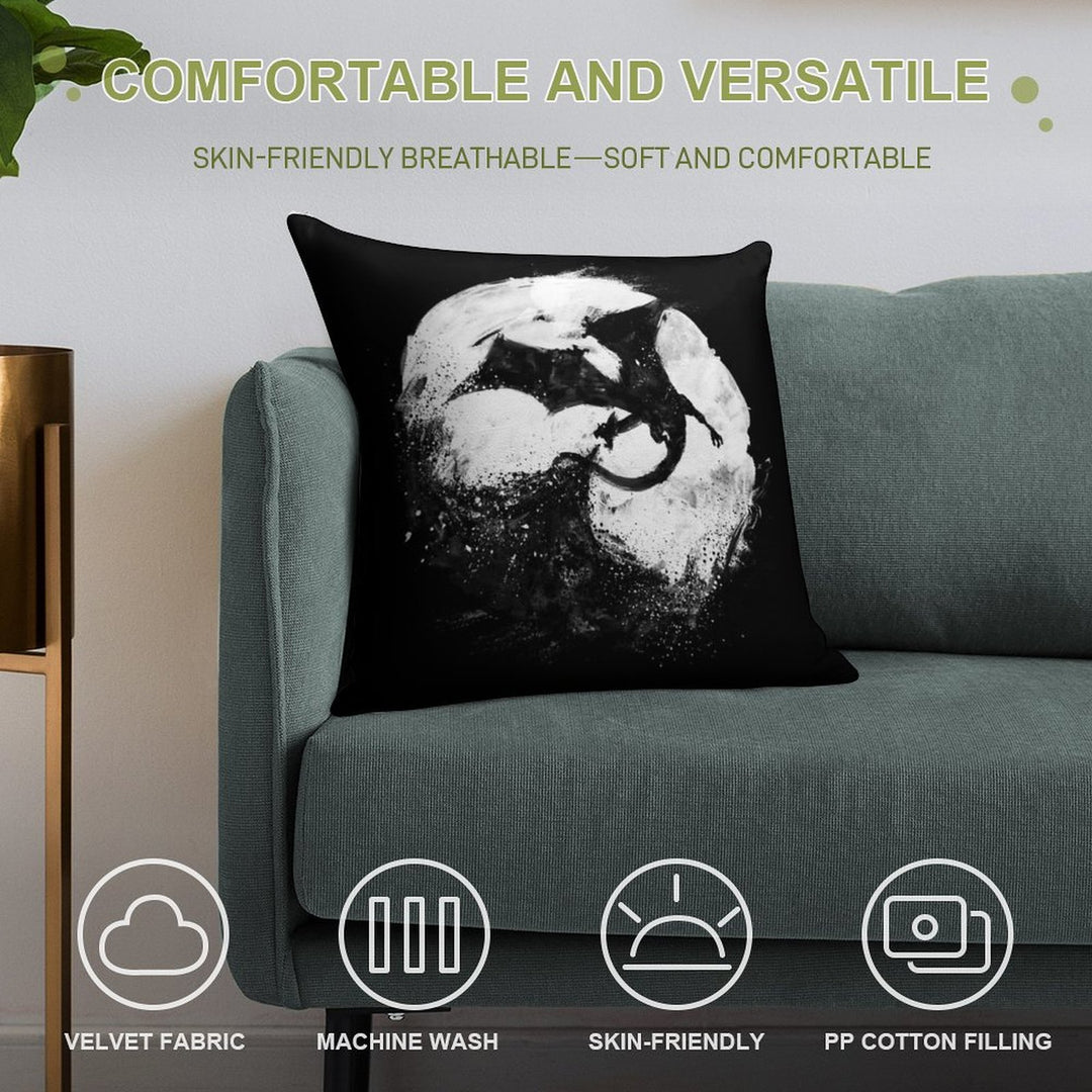 Midnight Desolation Soft Reinforced Edging Throw Pillow