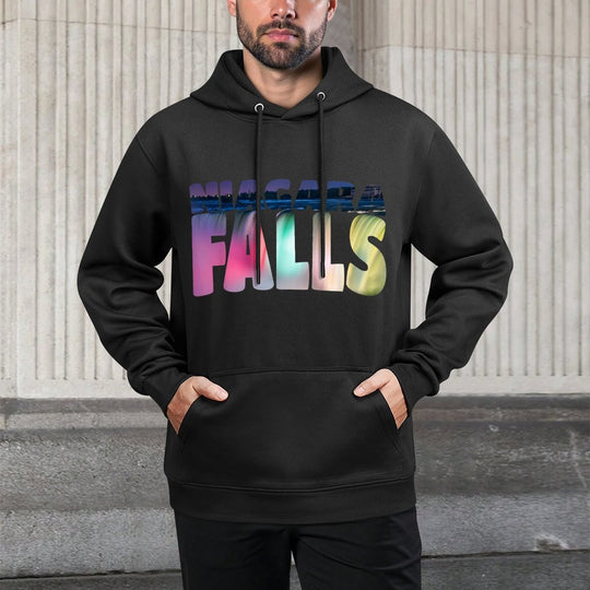 Niagara Falls Night T-shirt Canada USA Typography Souvenir Customizable Surface Hoodie
