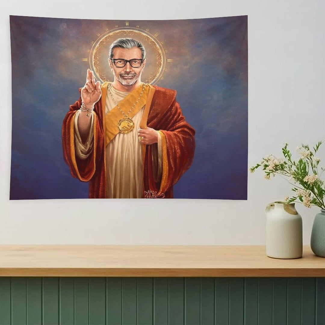 Saint Jeff of Goldblum, Jeff Goldblum Original Religious Painting Tapestry