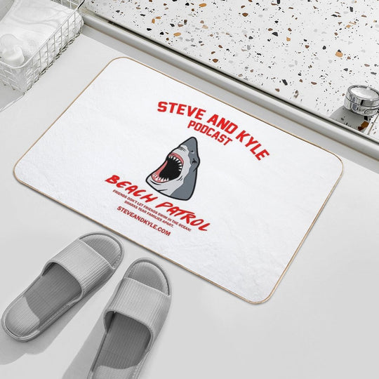 Steve And Kyle Shark Awareness  Slip-Resistant Bath Mat