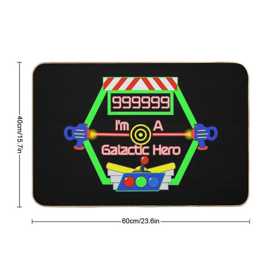 Galactic Hero High Score Theme Park Ride Durable Bath Mat