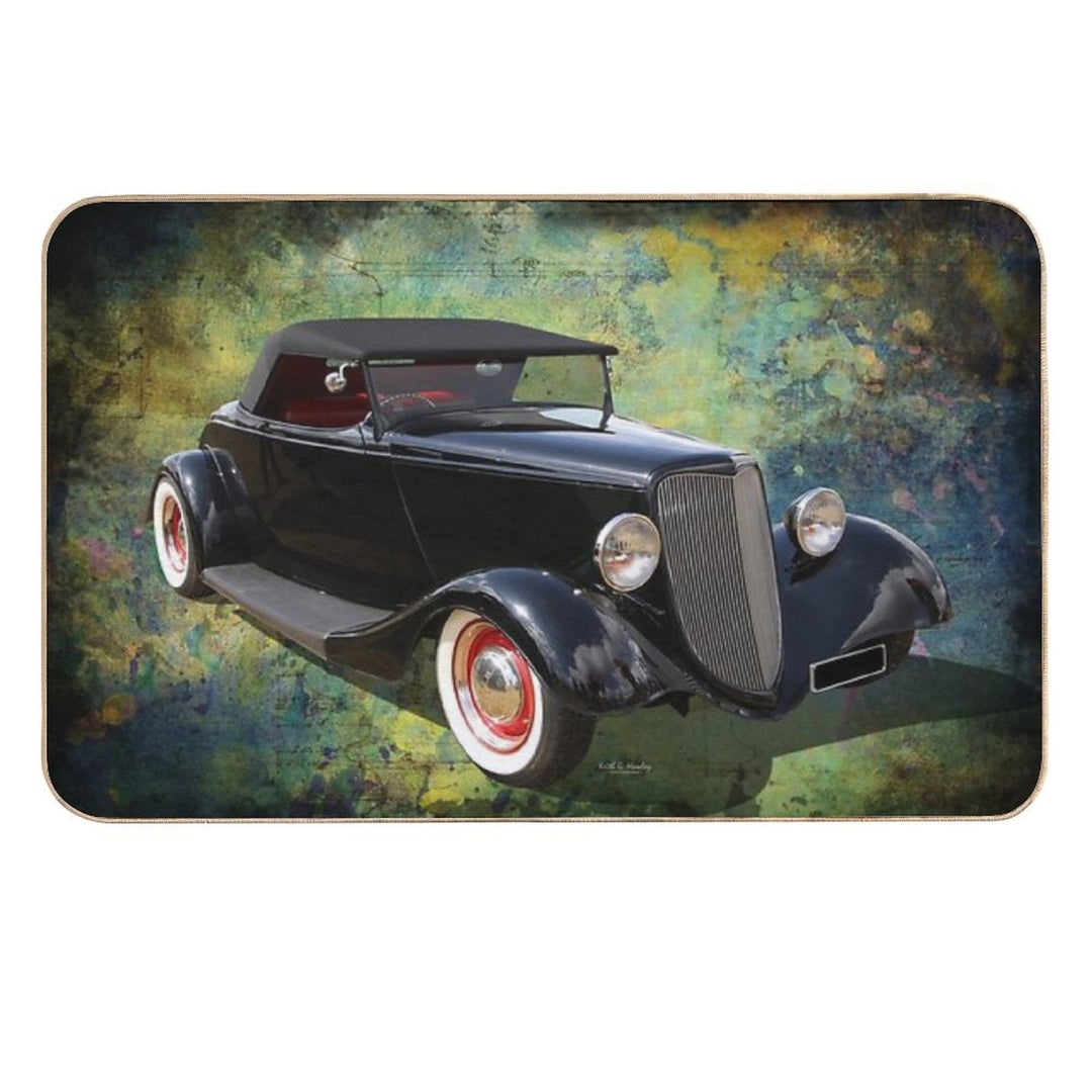 34 Black  Dirt-Trapping Bath Mat