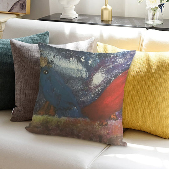 Cosmic Companions Soft Durable Construction Throw Pillow