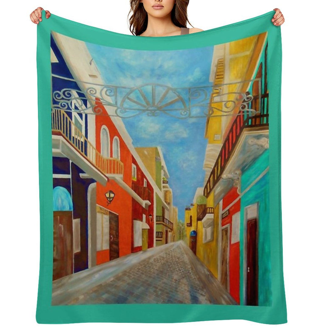 Old San Juan Durable Throw Blanket