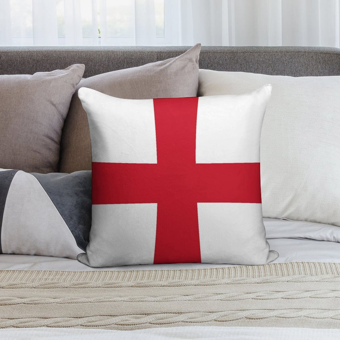 Flag of England - St George's Cross - Football Sport Team Sticker T-Shirt Bedspread Soft Reinforced Edging Throw Pillow