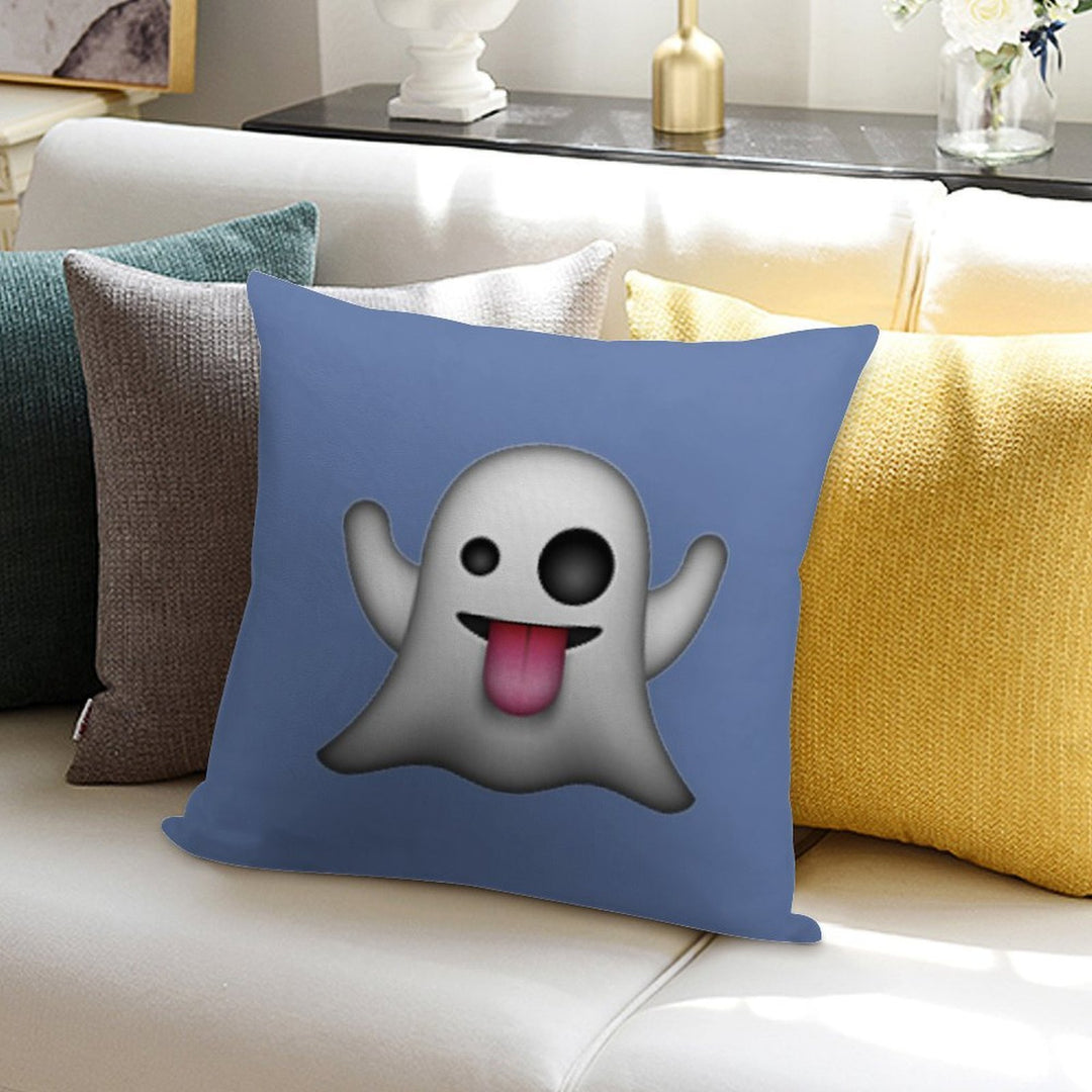 Ghost Emoji Soft Gift Ready Throw Pillow