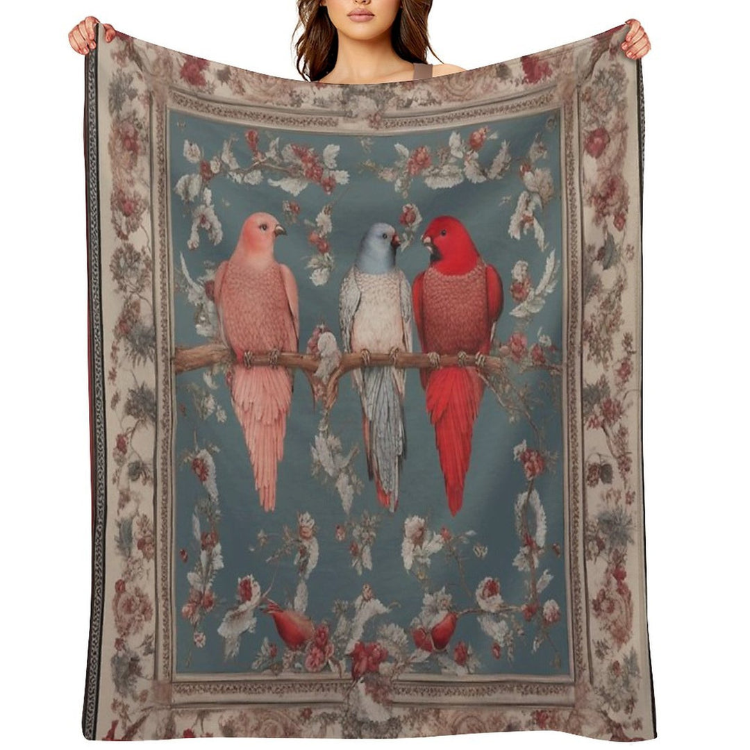 Lovebirds Velvety-soft Throw Blanket