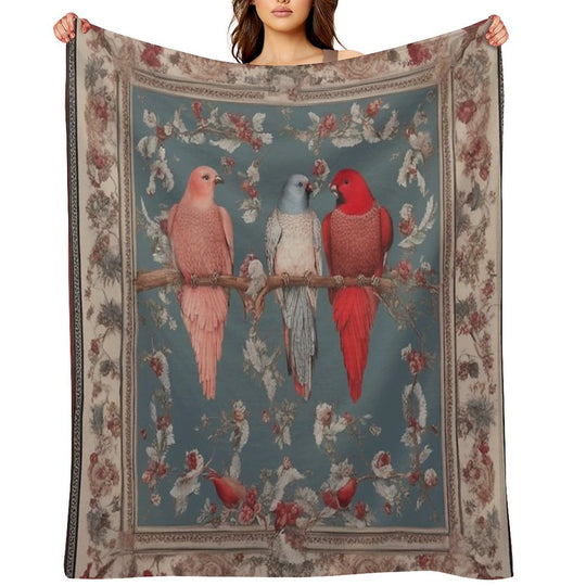 Lovebirds Velvety-soft Throw Blanket