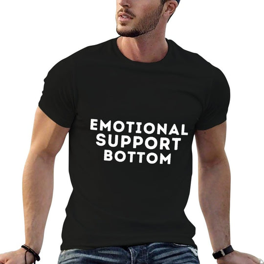 Emotional Support Bottom - Funny Saying Gay Pride LGBTQ+ Gay  Vintage-inspired T-Shirt