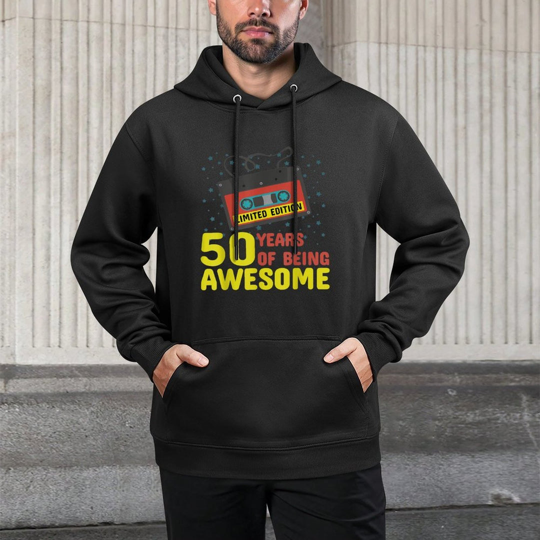 Vintage 50 Years of Being Awesome 50th Birthday 1969s Cotton-Polyester Blend Hoodie