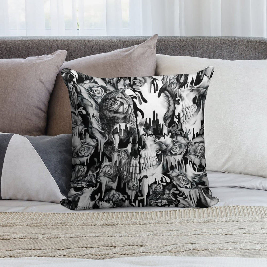 Gone in A Splash, Skull Pattern Soft Home Decor Throw Pillow