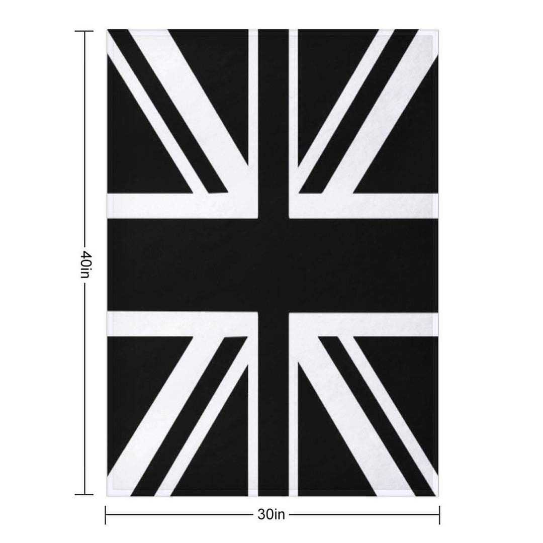 Newcastle United Black & White Union Jack Flag Gift-ready Throw Blanket