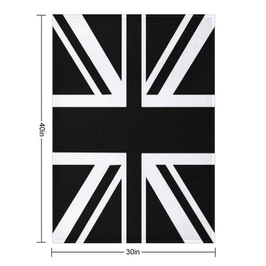 Newcastle United Black & White Union Jack Flag Gift-ready Throw Blanket