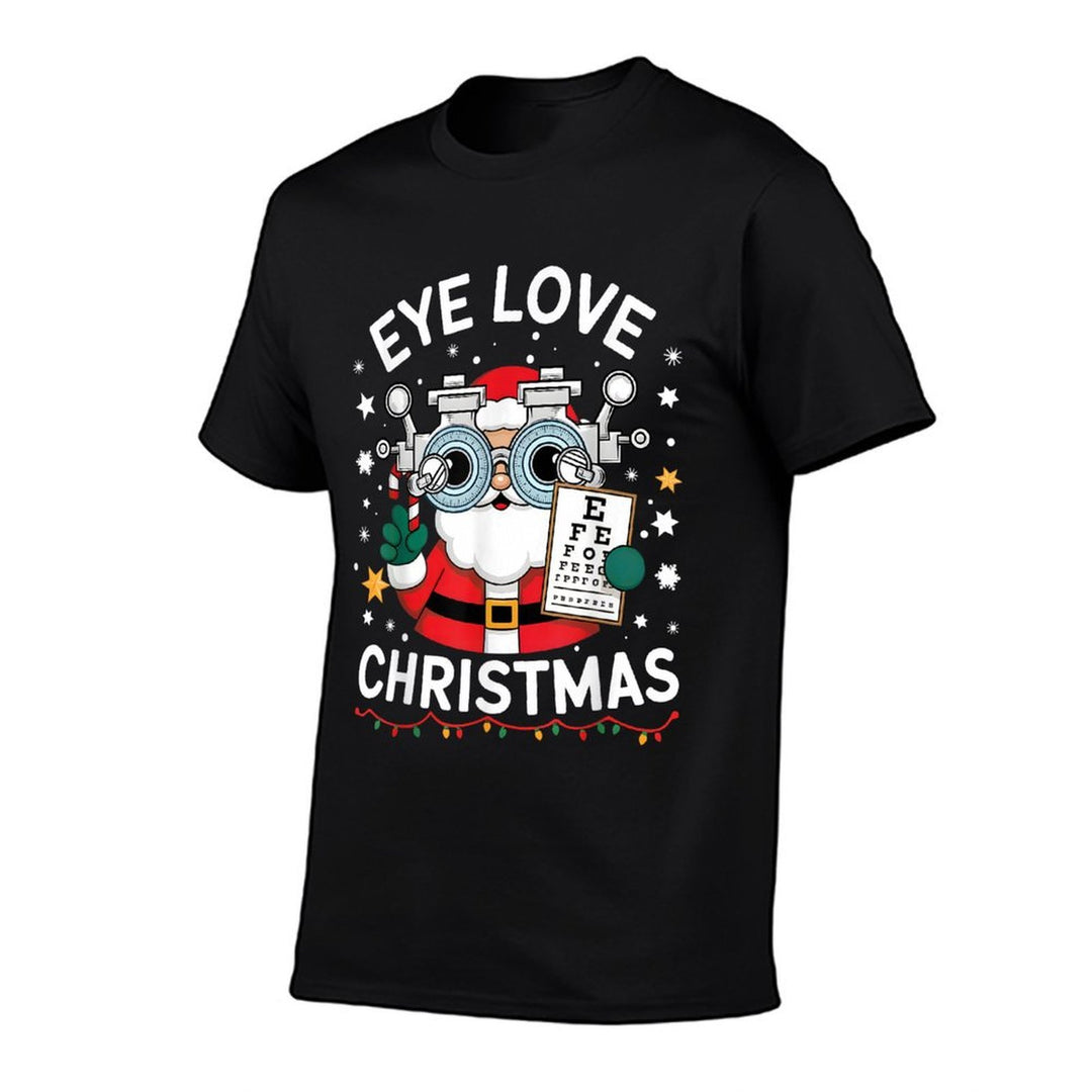 Eye Love Christmas Optometrist Eye Doctor Christmas  Heathered Texture T-Shirt