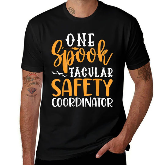 One Spooktacular Safety Coordinator Funny Halloween  Wrinkle-resistant T-Shirt