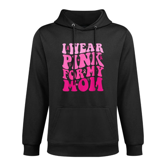 I Wear Pink For My Mom Warrior Breast Cancer Support Squad Shape Retention Hoodie