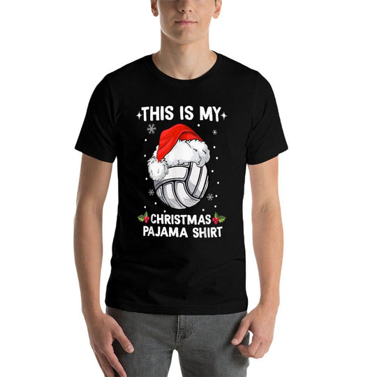 This Is My Christmas Pajama Shirt Volleyball Christmas Girls  Durable T-Shirt