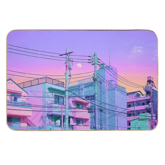 5PM in Ethereal Tokyo  High-Traffic Bath Mat