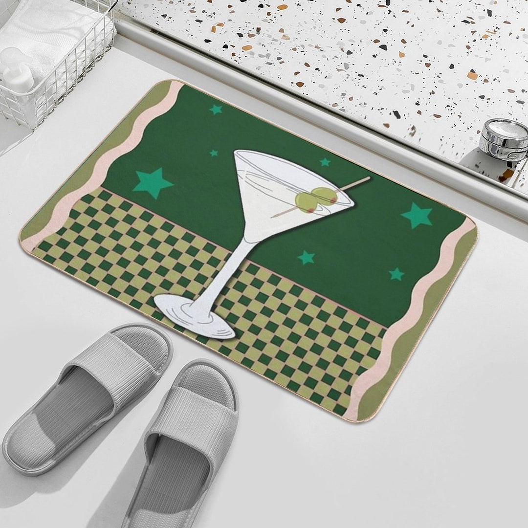 Dirty Martini Poster  Easy Maintenance Bath Mat