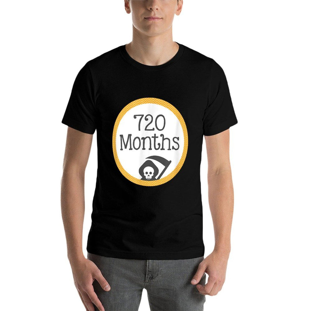 Funny 60th Birthday Milestone Belly Badge Gift  Ribbed Collar T-Shirt