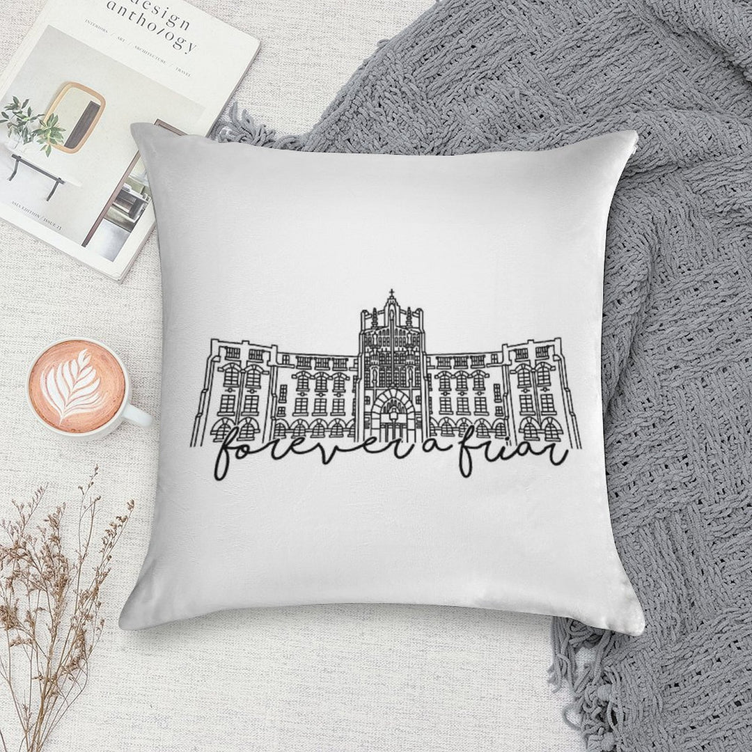 Forever A Friar Providence College Harkins Hall Soft Fade-Resistant Throw Pillow
