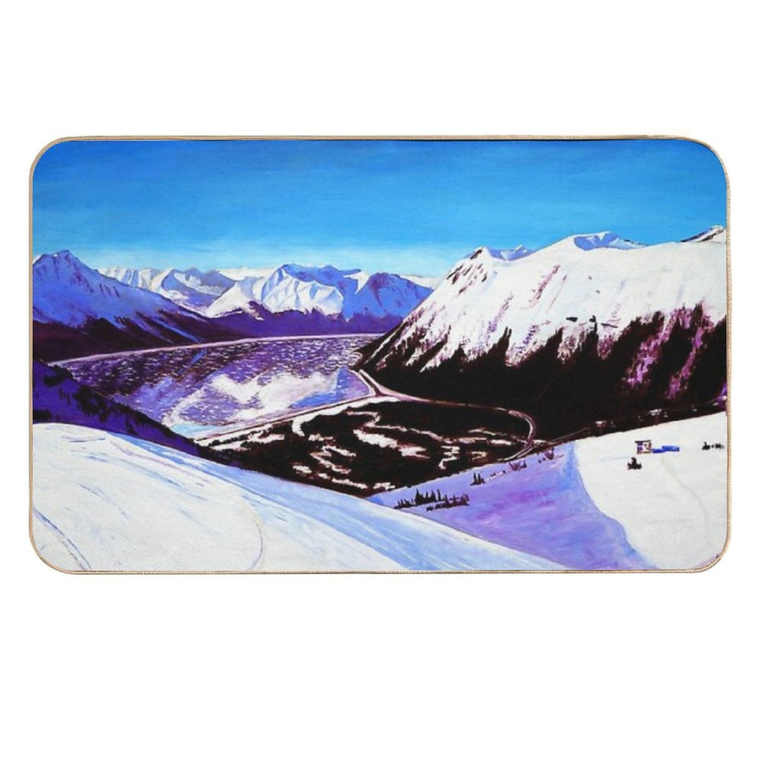 Alyeska Blue Bird Day  High-Traffic Bath Mat