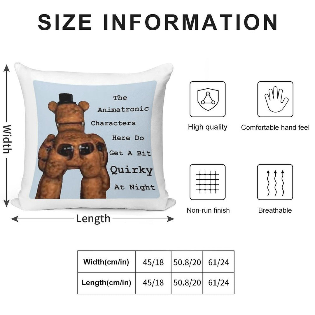 Quirky Animatronics Soft Durable Construction Throw Pillow