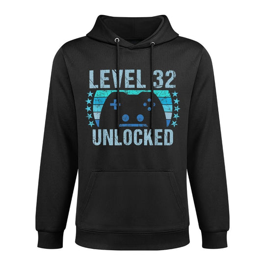 Gaming Vintage 32nd Birthday Gift 32 Year Old Boy Girl Gamer Shape Retention Hoodie