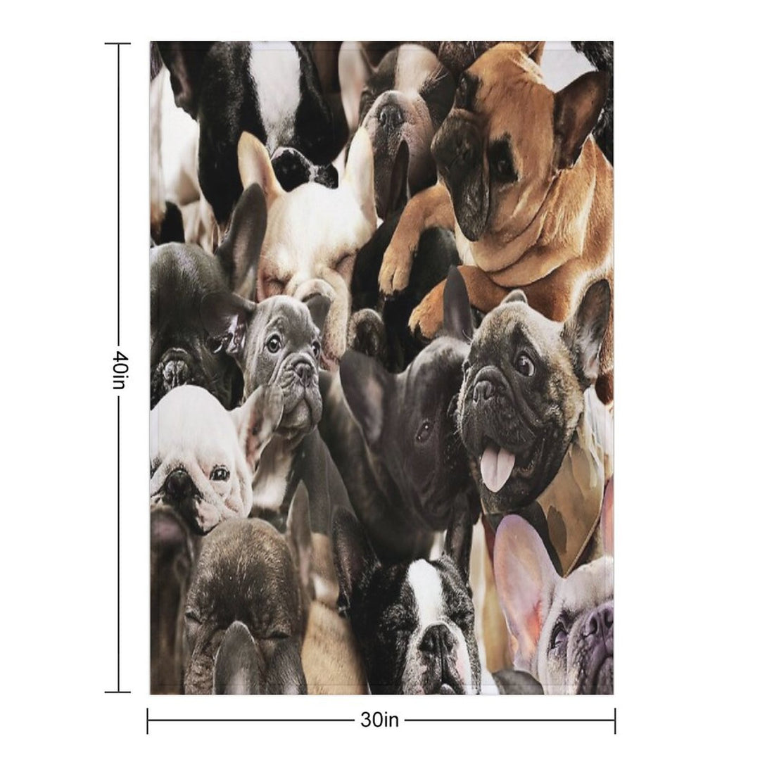 French Bulldogs Wrinkle-free Throw Blanket