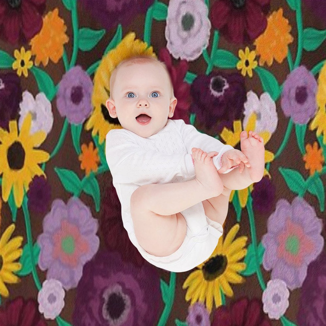 Surprise Song Piano Flowers  Acoustic Set Velvety-soft Throw Blanket