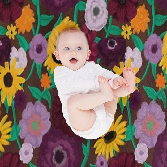 Surprise Song Piano Flowers  Acoustic Set Velvety-soft Throw Blanket