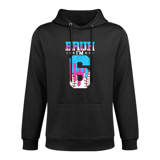 Bruh 6th Birthday Boy Baseball Ice Cream Drip 6 Year Old Boy Pilling-Resistant Hoodie