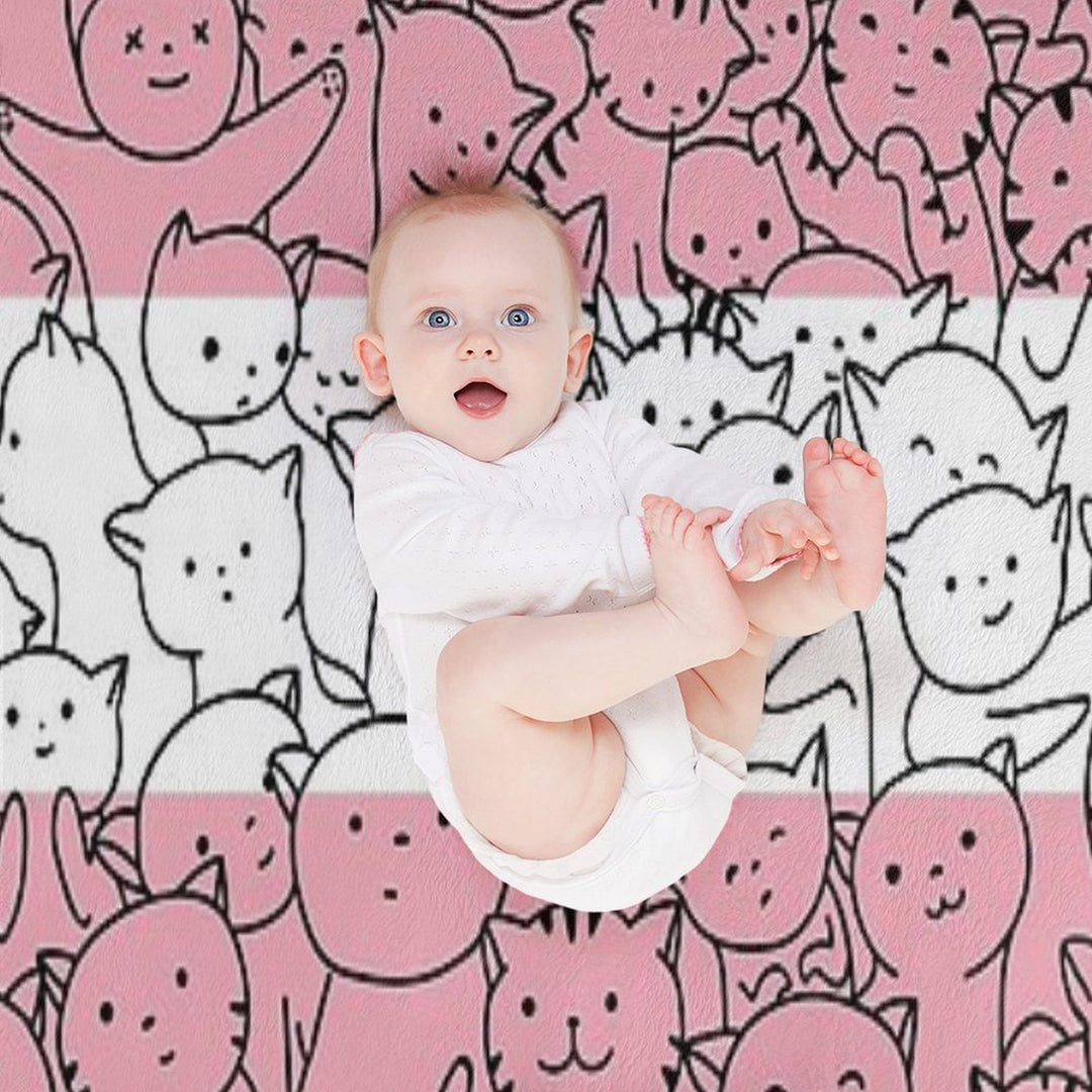 Trans Transgender Cat Pride Flag Travel-friendly Throw Blanket