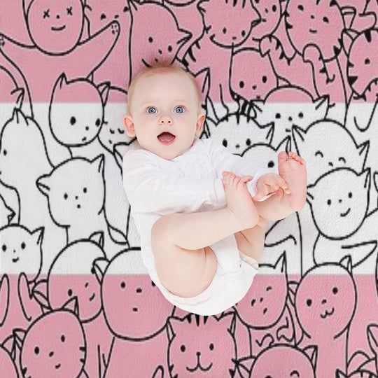 Trans Transgender Cat Pride Flag Travel-friendly Throw Blanket