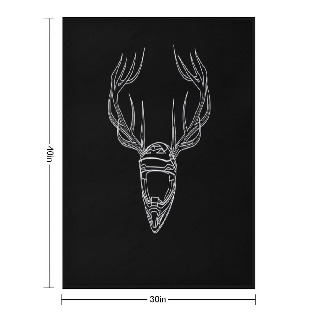 Mx Stag Head Compact Throw Blanket