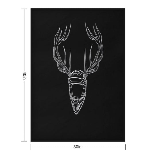 Mx Stag Head Compact Throw Blanket