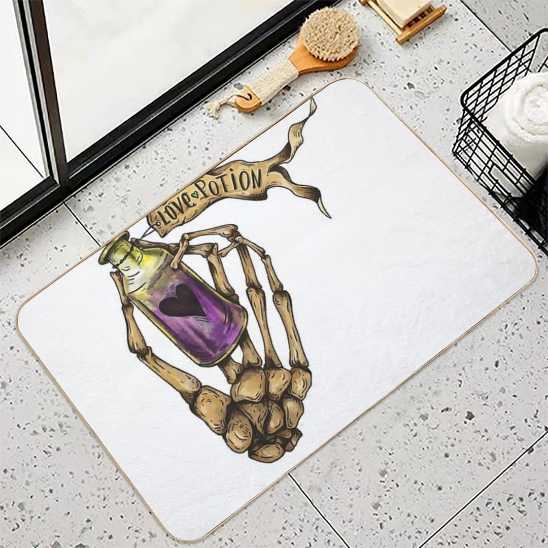 Skeleton Love Potion  Multi-Purpose Bath Mat