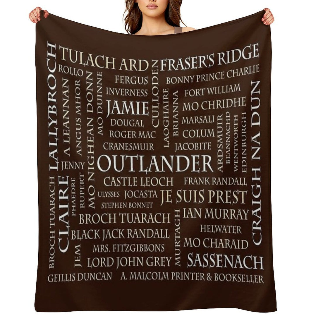 Outlander Word Cloud Lightweight Throw Blanket