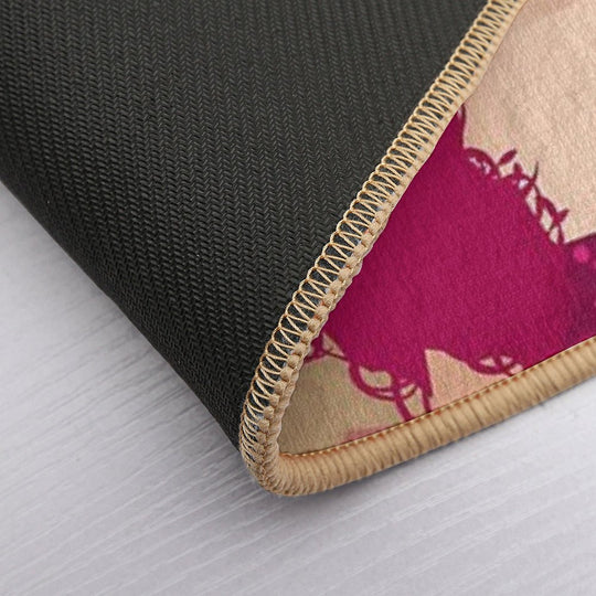 Burgundy Dress  Easy Maintenance Bath Mat