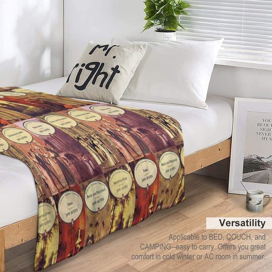 Jane Austen Vintage Books Plush Throw Blanket