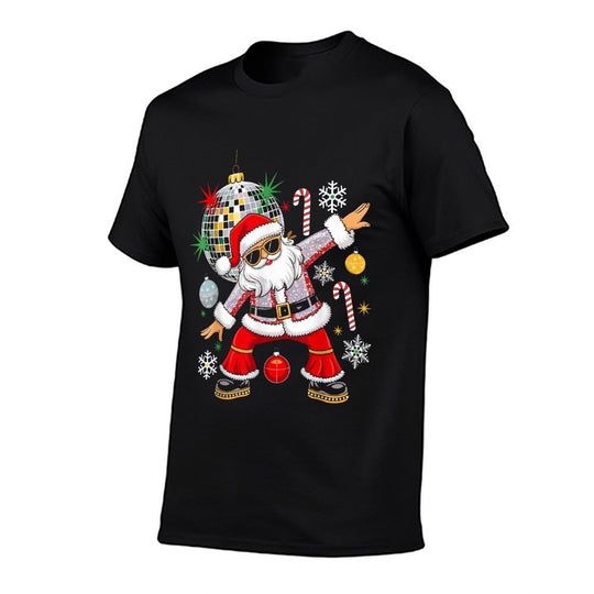 Disco Santa Christmas Music Retro Groovy 70s 80s Hippie  High-quality Stitching T-Shirt