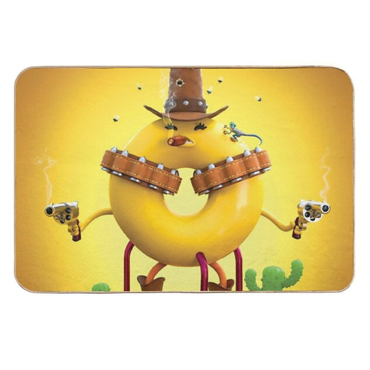 Daisy Donut Goes West  Anti-Trip Bath Mat