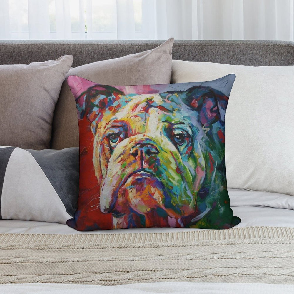English Bulldog Soft Anti-Pilling Throw Pillow