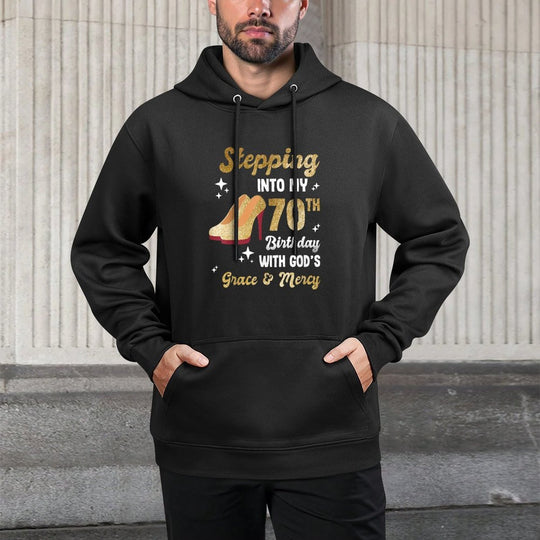 Birthday 70 Years Woman Religious 70th Birthday Shrink-Resistant Hoodie