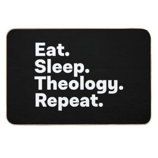 Eat Sleep Theology Repeat  Rapid-Drying Bath Mat