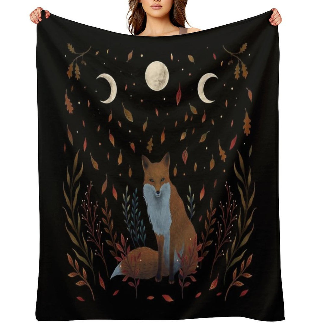 Autumn Fox Gift-ready Throw Blanket